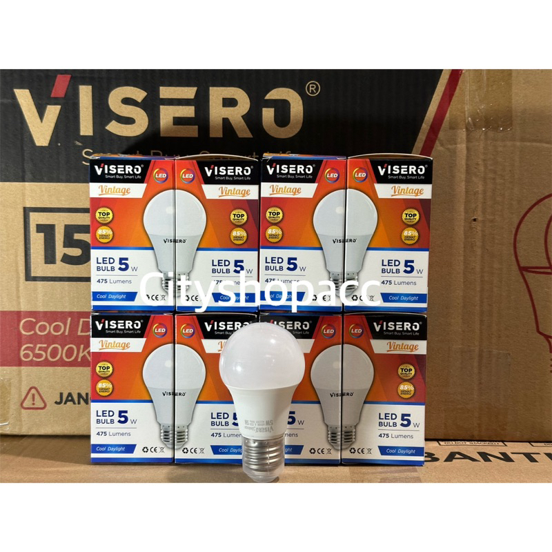 VISERO VINTAGE 5W / 5 Watt Lampu Bohlam Led Bulb E27 Putih