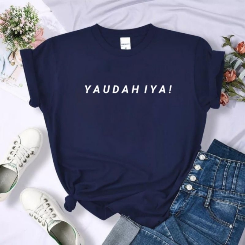 Kaos wanita atasan wanita lengan pendek baju kaos oblong cewek baju perempuan yaudah