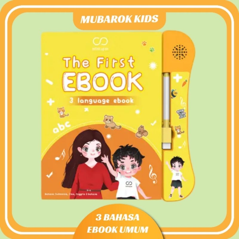 NEW EBOOK UMUM 3 BAHASA GAGANG LAMPU MAGIC BOOK 4 BAHASA SMARTBOOK 4 IN 1 EBOOK MUSLIM 4 BHS LAMPU LED COVER TEBAL