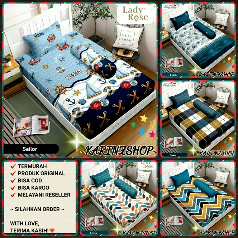 Sprei Lady Rose Single 120 120x200 SAILOR/FURIN/LORIA/WILLIAM/SAVA