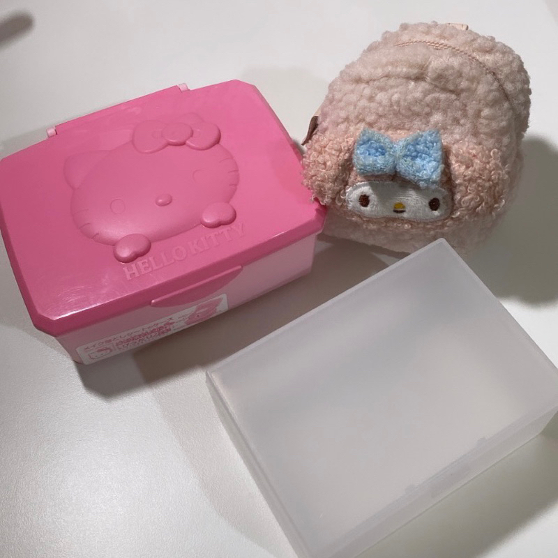 Preloved storage box keychain sanrio hello kitty my melody