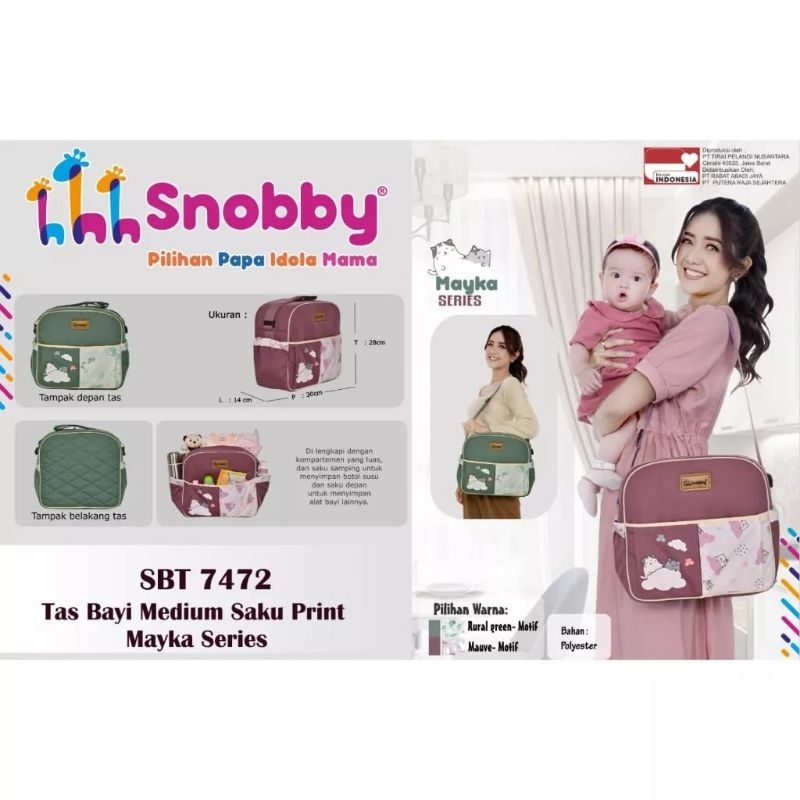 Snobby Tas Bayi Medium Saku Print Mayka Series SBT-7472