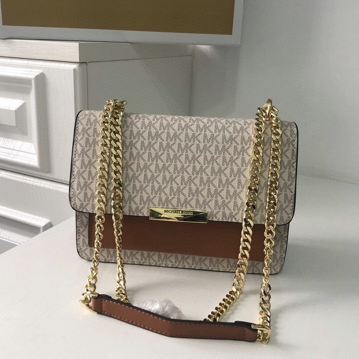 [Instant/Same Day]013   Michael Kors   M-K new female bag, shoulder bag, messenger bag, flip bag, chain female bag, old flower organ messenger bag  djb