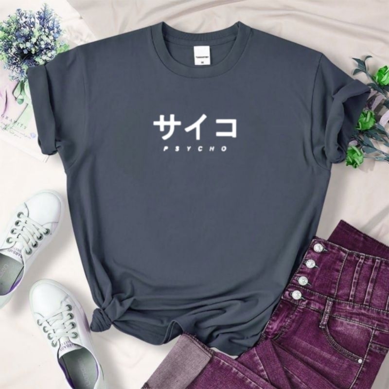Kaos wanita atasan wanita lengan pendek baju kaos oblong cewek baju perempuan psycho