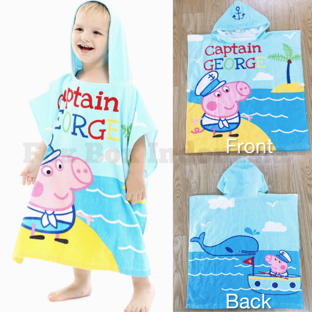 [TERBARU] Bathrobe Jubah Renang Anak - Handuk Mandi Anak Model Poncho - Swimming Robe - Kids Bathrobe - Fox Box Indonesia