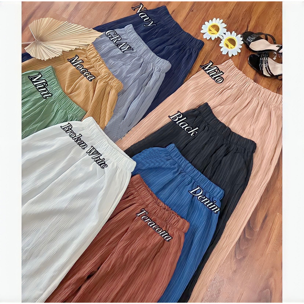 PAKET 100RB DAPAT 3 PCS CELANA KULOT CUTBRAY BAHAN LADY CRUSH / CELANA LOOSE PANTS TERBARU