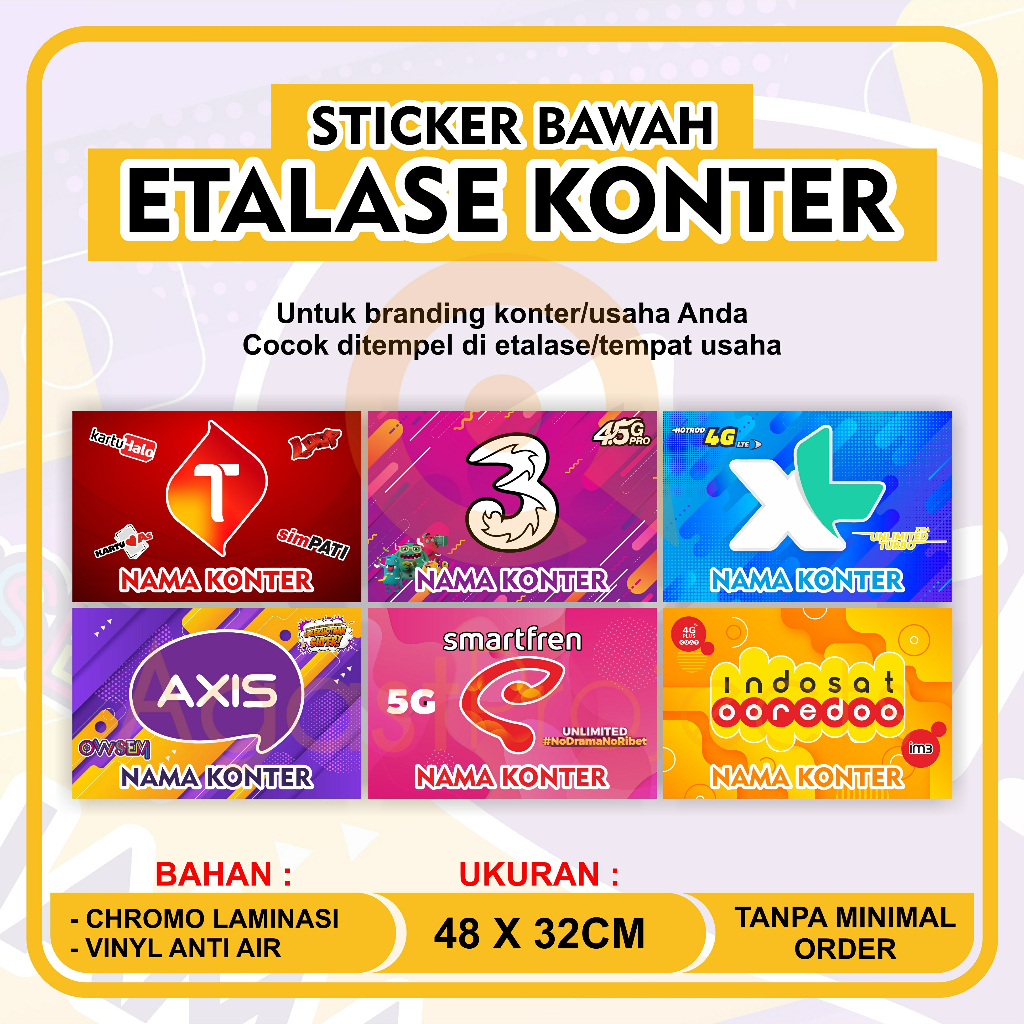 

Sticker Bawah Etalase Konter V2 Stiker Anti Air 48x32cm