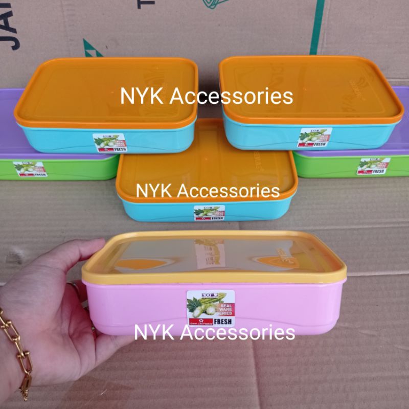 NYK Ompreng 3 sekat Greenline/Ompreng persegi/Ompreng plastik/Tempat bekal