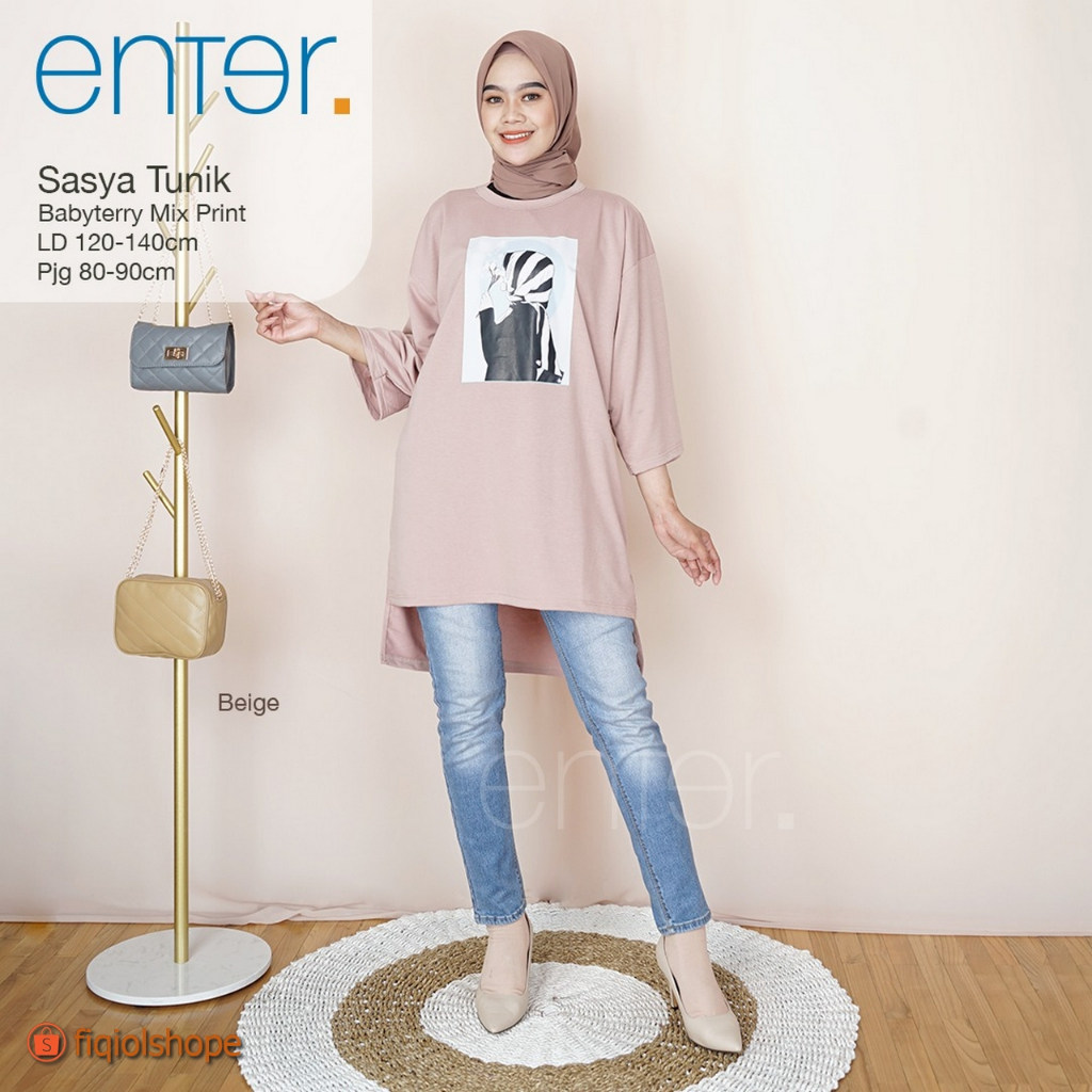 ENTER ATASAN WANITA SASYA TUNIK JUMBO LD 120 - 140