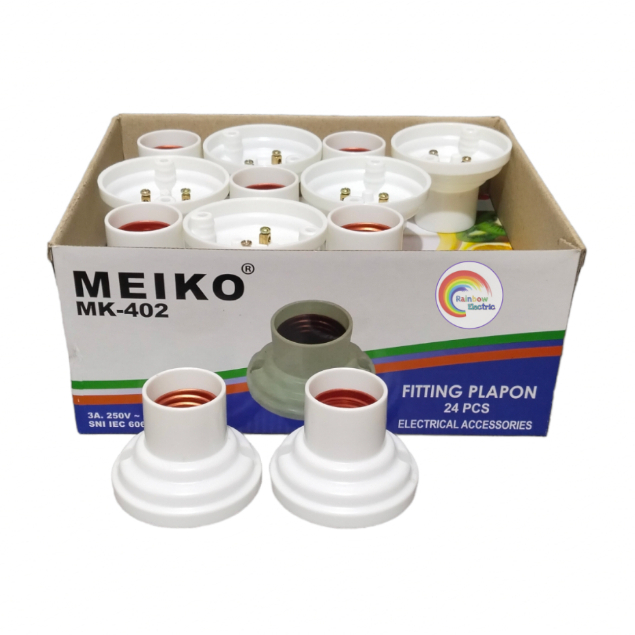 Paket 24 Pcs Meiko Fitting Lampu Plafon Bulat