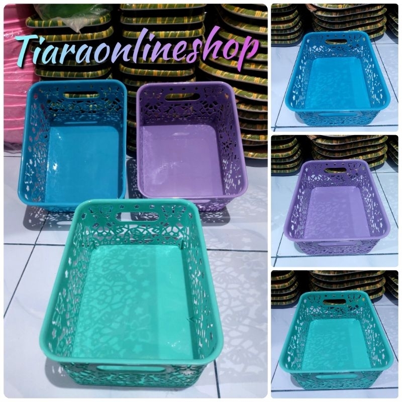 keranjang clio multifungsi/keranjang motif serbaguna diameter 24x19x10cm