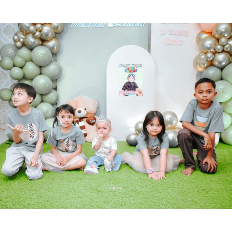 Kaos Custome Anak Lengan Pendek Panjang / Baju Ulangtahun / Keluarga / Seragaman / Free Sablon Nama 