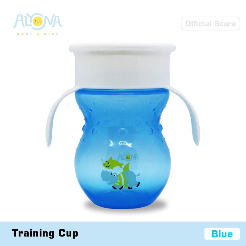 TRAINING CUP ALYONA / 360° SIPPER CUP WITH HANDLE / BOTOL MINUM ANAK DENGAN PEGANGAN DI KEDUA SISI