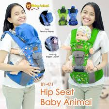 Gendongan Bayi Depan Hipseat Baby Scots Gendongan 7 Posisi Baby Animal BAG1101