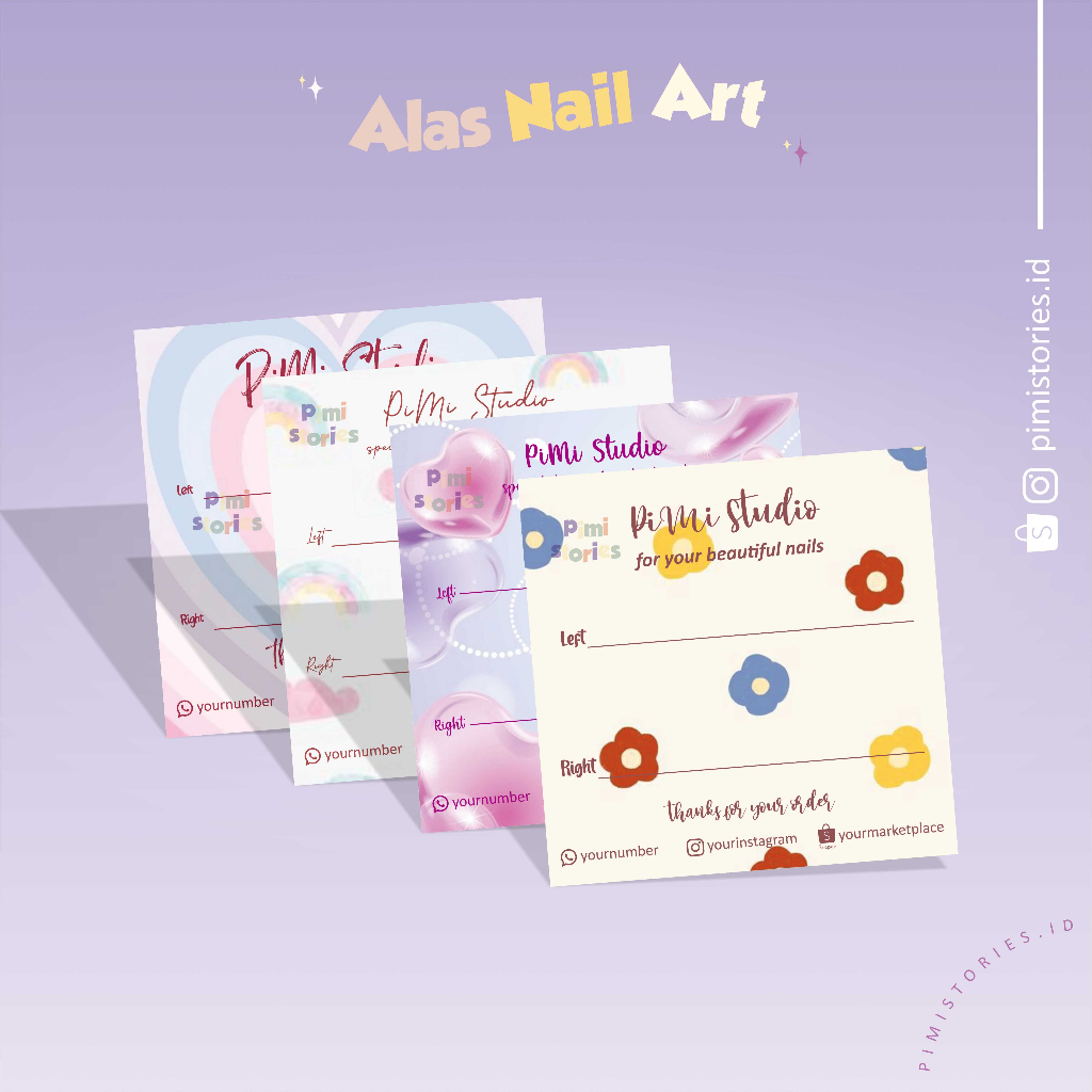 ALAS PACKAGING ⚫ NAIL ART ⚫ KEMASAN KUKU PALSU ⚫ AKSESORIES