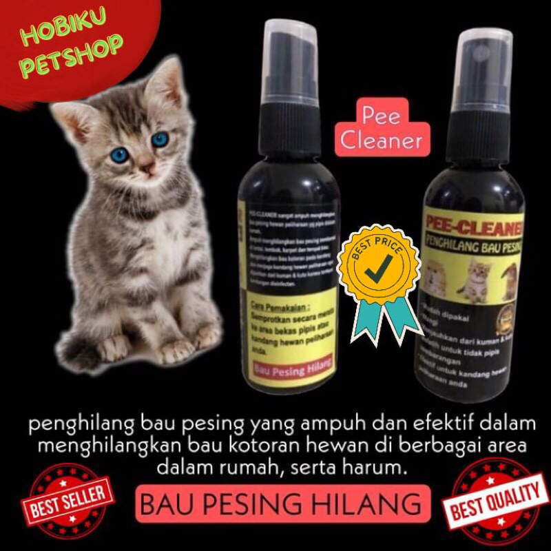 PEE CLEANER PENGHILANG BAU KOTORAN HEWAN PIPIS, PUP &amp; DISINFECTAN KANDANG HEWAN PELIHARAAN ANDA (KUCING, ANJING, KELINCI dll) PEE CLEANER