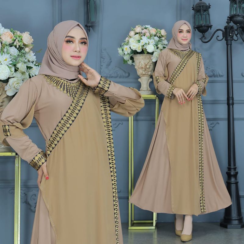 GAMIS ABAYA TURKEY MODEL SARI INDIA THANIA BERWARNA