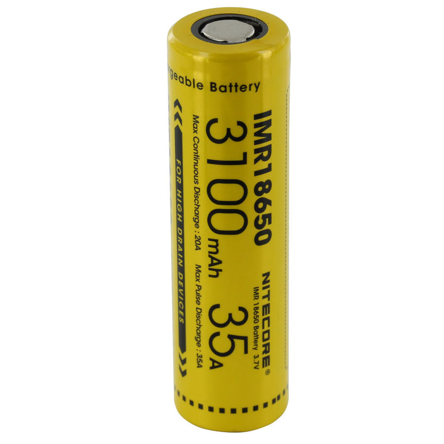 NITECORE IMR18650 Baterai Vape 3100 mAh 35 A 3.7 V - Yellow