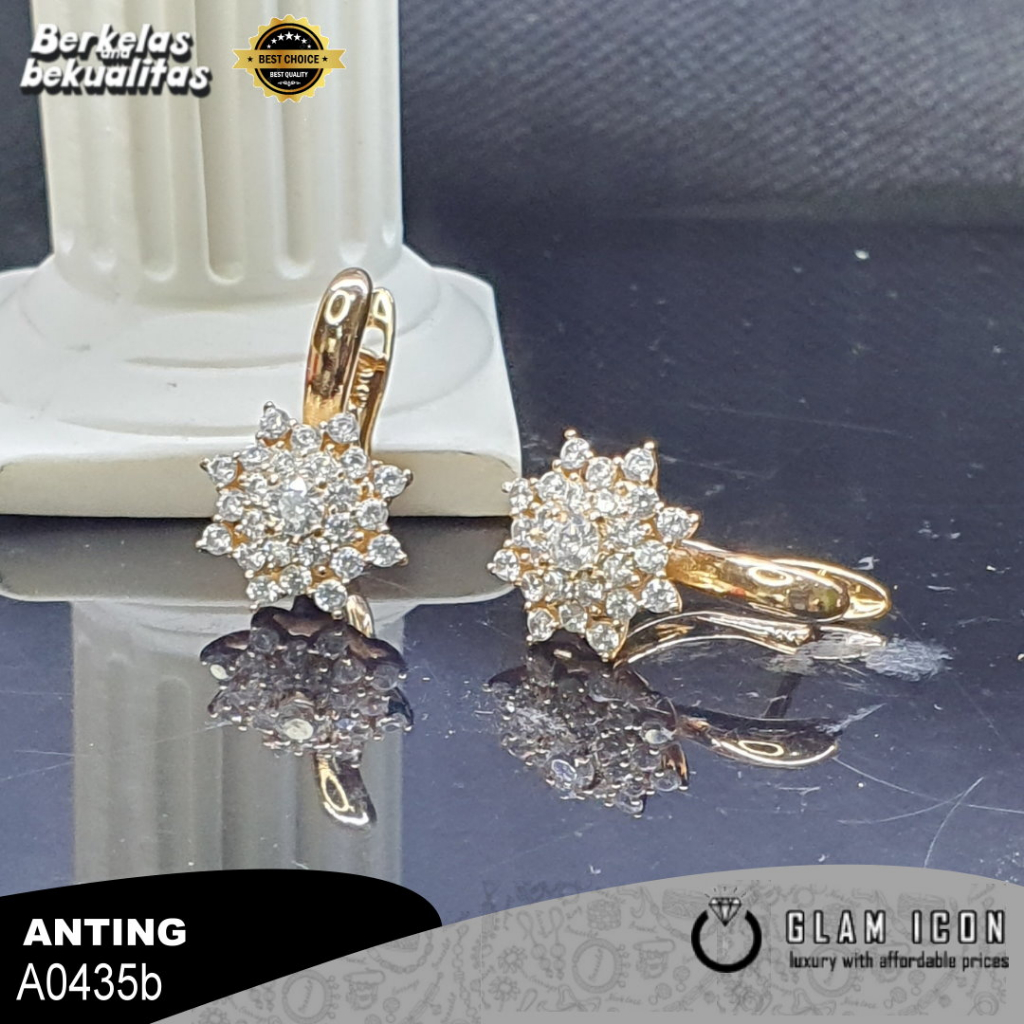 Anting clip mata abstrak Lux C0345 ACG