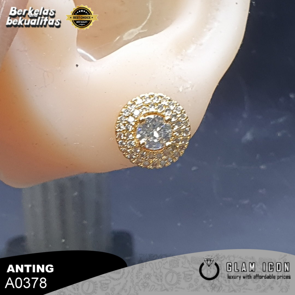 Anting Tusuk mata lingkar baris Lux  A0378 ATG