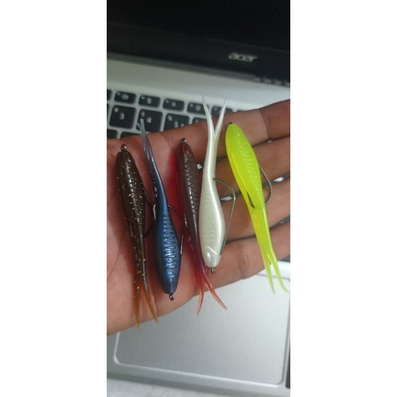 ozmy super baby silencer 8 cm harga ecer + hook ozmy 2/0