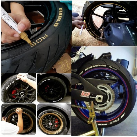 

Spidol Ban Motor Tinta Permanen Tahan Lama Berwarna warni Kilat