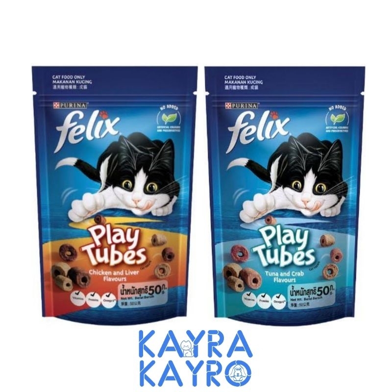 Felix Play Tubes Treat Adult Cat 50 gr - Snack/Camilan Kucing Dewasa
