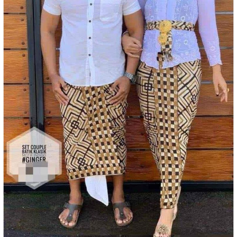 SET COUPLE KAMEN SAPUT BATIK KLASIK | SAPUT BATIK PREMIUM | PAKAIAN ADAT BALI