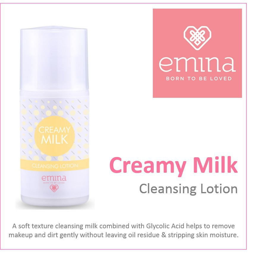 MFI - Emina Creamy Milk Cleansing Lotion Face Cleanser | Netto 50 ML