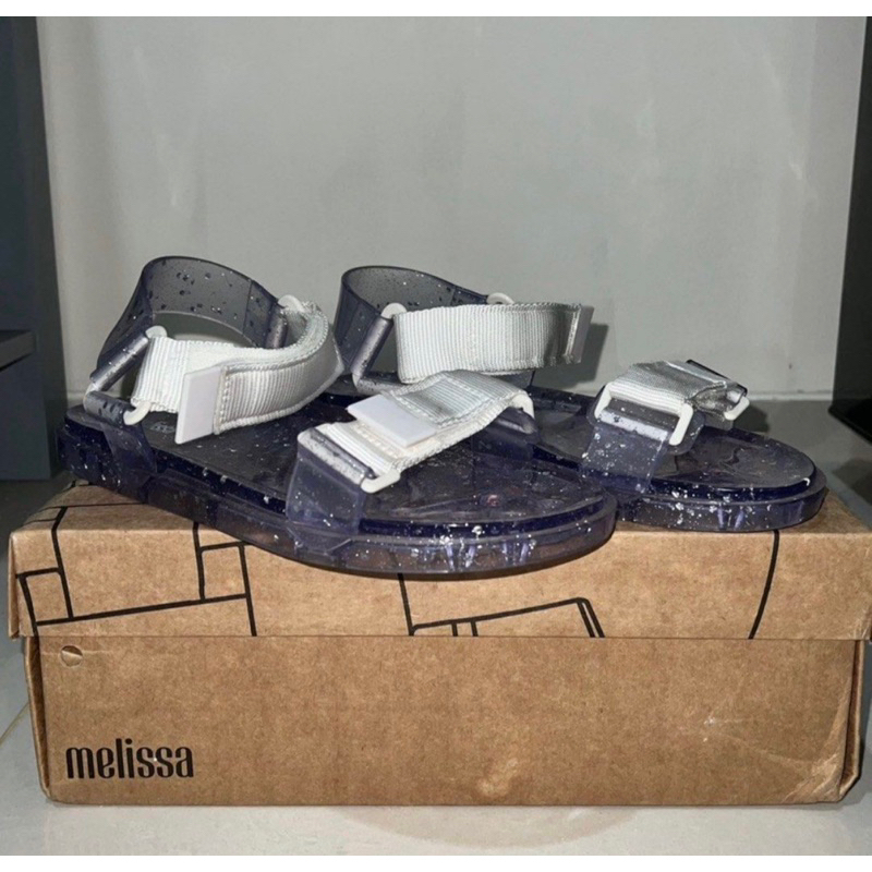 Melissa Papete Wide Ad - Clear Glitter