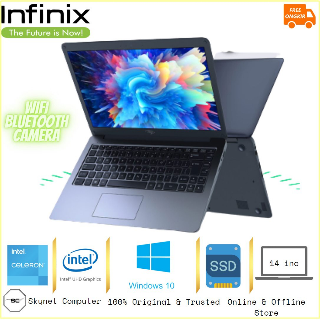 LAPTOP ITEL ABLE 1S BY INFINIX INTEL CELERON N4120 RAM8GB SSD256GB WINDOWS 10 ORIGINAL