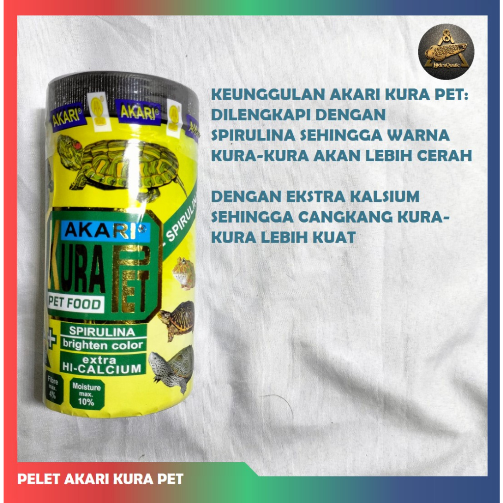 PELET AKARI TURTLE PAKAN KURA KURA PET IMMUNE BOOSTER HIGH CALCIUM AKARI KURA PET PELET KURA KURA PELET KADAL AIR PELET SALAMANDER PELET TERAPIN PELET REPTIL AIR