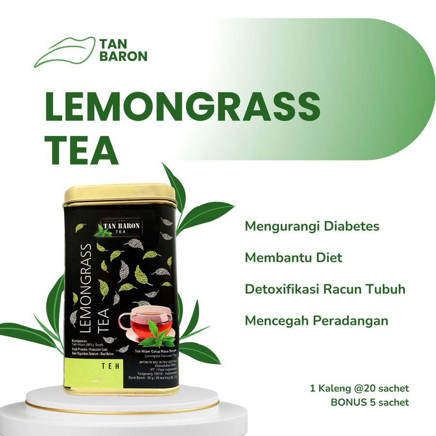 

Teh Premium Lemongrass Tea Tan Baron isi 25 Teabag