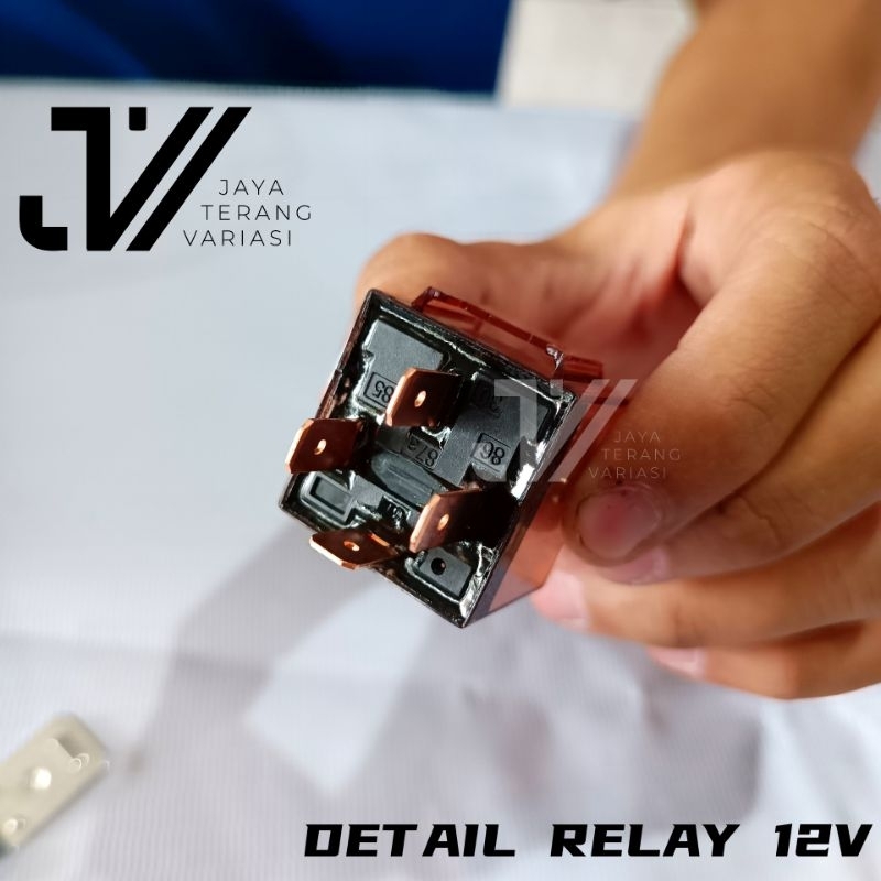 RELAY KLAKSON / RELAY KLAKSON TRANSPARAN /RELAY KLAKSON 12 VOLT 80A 4 KAKI / RELAY LAMPU TEMBAK SOROT LED ALARAM MOTOR MOBIL