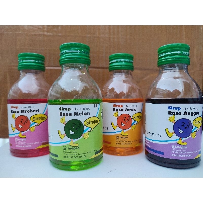 

Sirplus Sirup | Pemanis Obat | Strawberry | Jeruk | Anggur | Melon