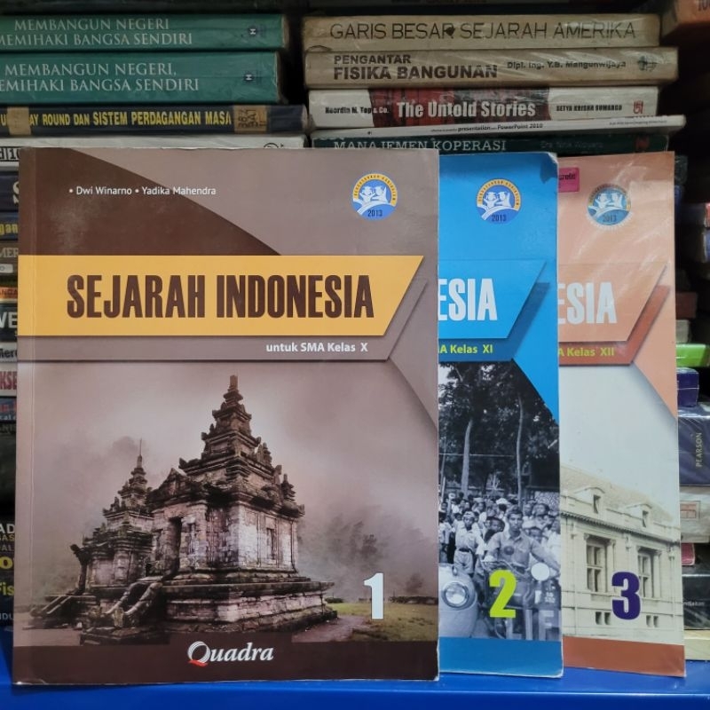 BUKU BEKAS SEJARAH INDONESIA KELAS 1/2/3 SMA QUADRA K13 REVISI