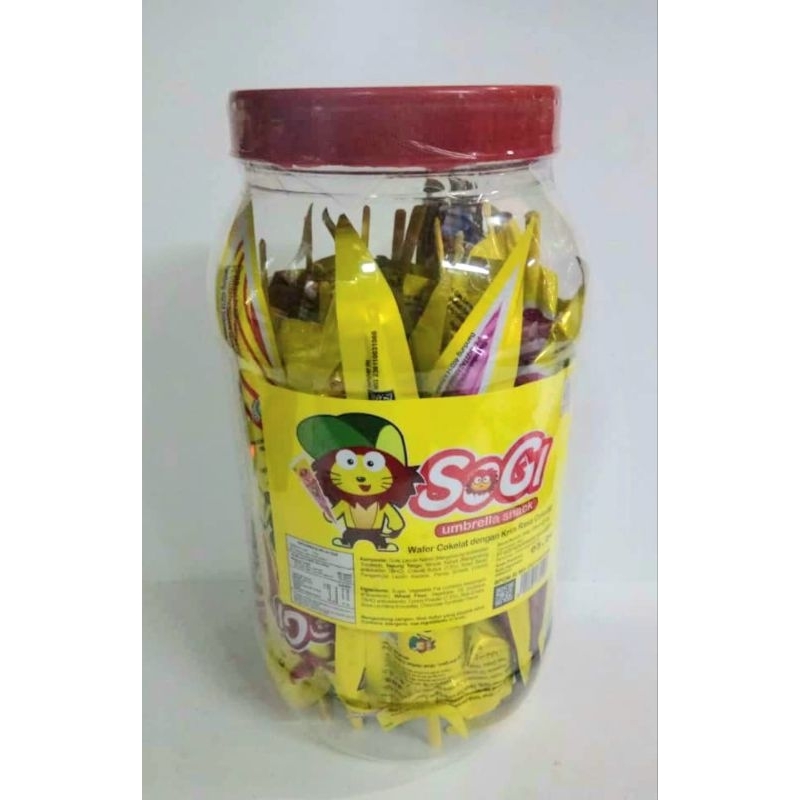Coklat Cemilan Snack Payung Sogi Toples Mainan Anak Murah isi 20 pcs