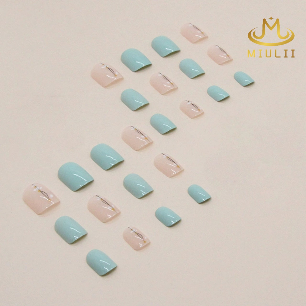 MIULII / KUKU PALSU A0743  / 24PCS / 3D / NAIL ART / PREMIUM / CUTE / FREE LEM JELLY / KUTEK