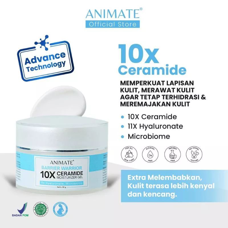 Animate Barrier Warrior 10x ceramide mois Gel 30g