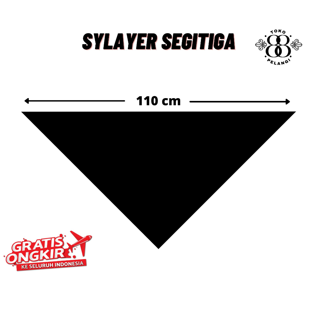 Slayer Hitam Polos | Syal Hitam