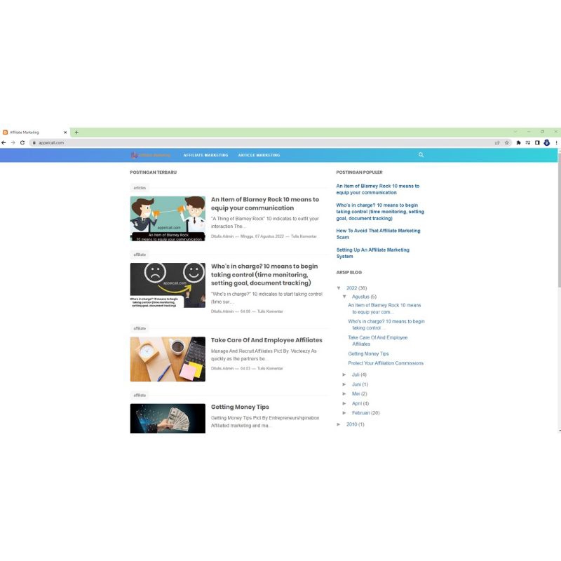 Dijual Blog appelcall.com siap untuk daftar adsense plus banyak bonus