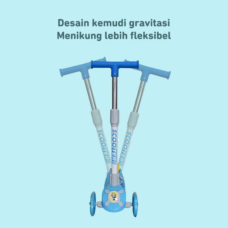 DADAWARD Skuter Anak Scooter Otoped LED KickBoard Mainan Anak Roda 3