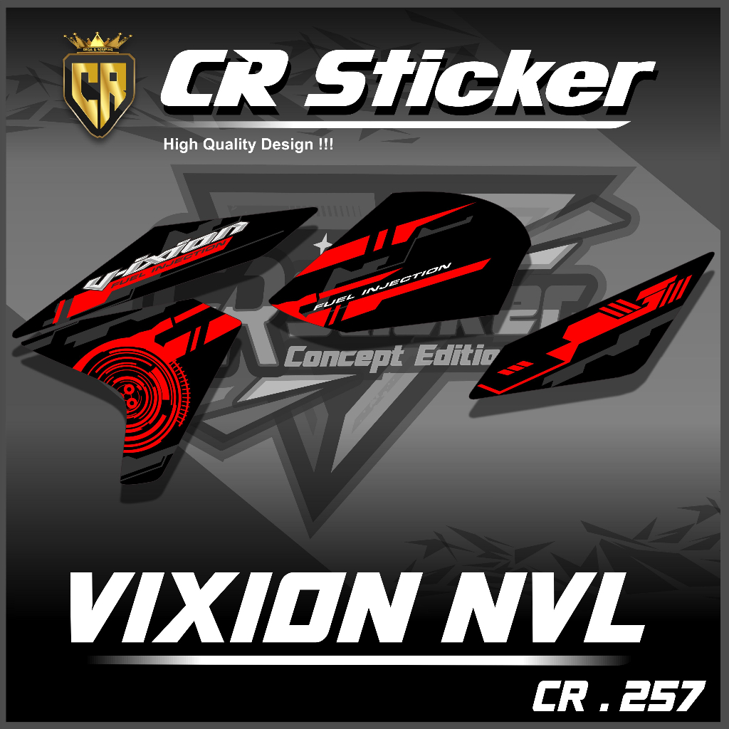 stiker striping vixion nvl tahun 2013-2015 stiker vixion nvl desain circle grafis stiker keren stick
