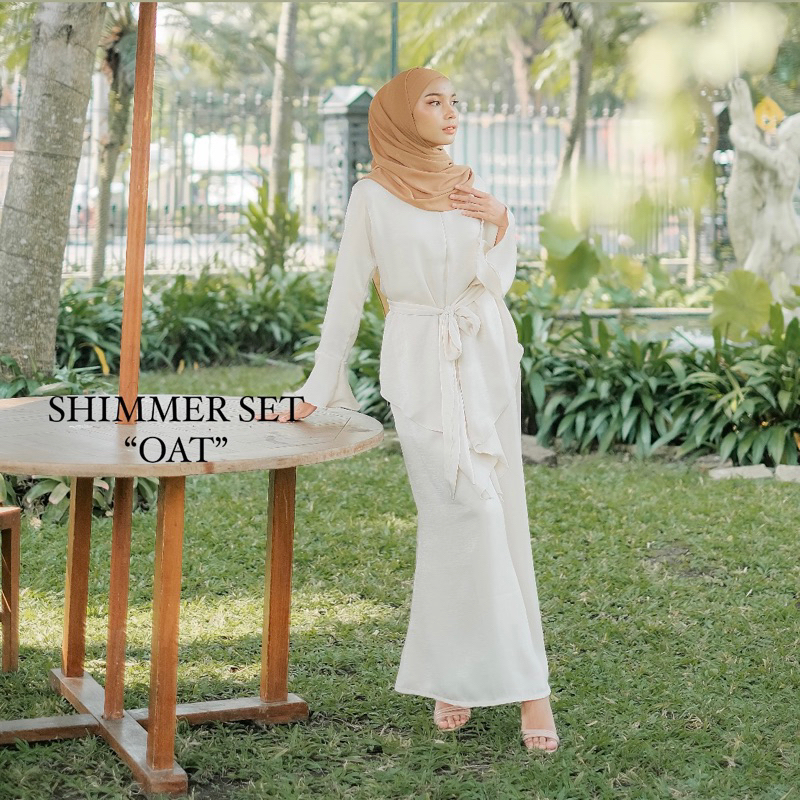 SHIMMER SET DRESS PADAKA ATTIRE- Bridesmaid Pesta Promnight Pesta Fashion muslim one set malay