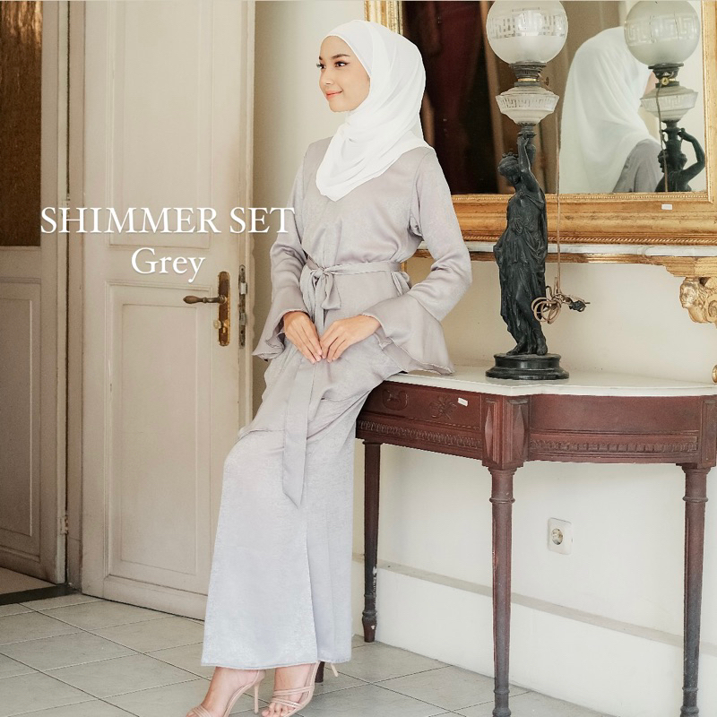 SHIMMER SET DRESS PADAKA ATTIRE- Bridesmaid Pesta Promnight Pesta Fashion muslim one set malay