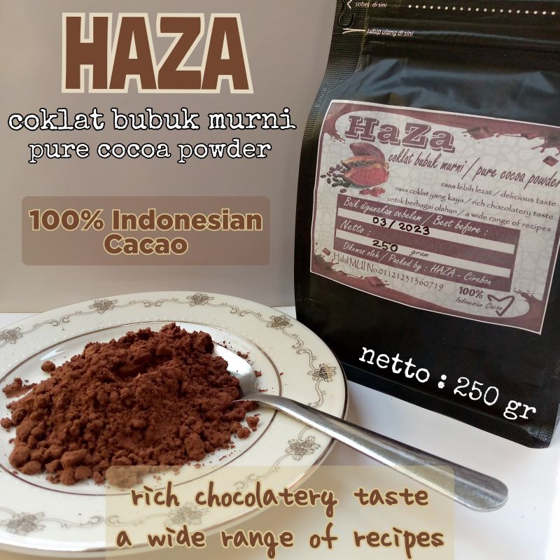 

HAZA pure cocoa powder 250 gr