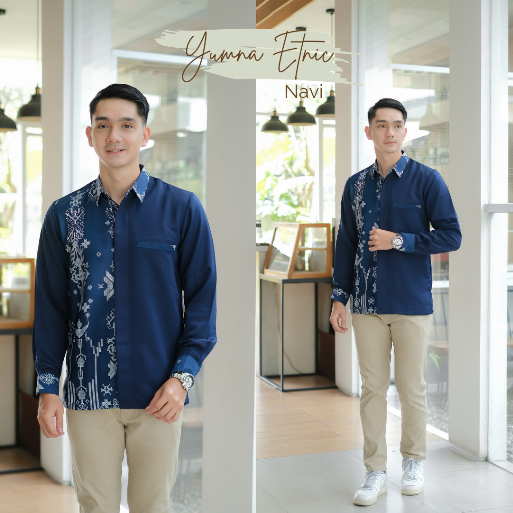 Baju Atasan Kemeja Yumna Etnic Size Besar Jumbo