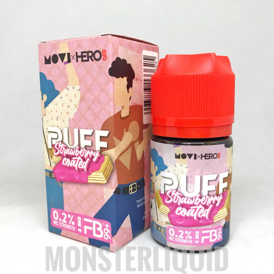 PUFF WAFER STRAWBERRY COATED BY MOVI 3MG 6MG 9MG 60ML FB