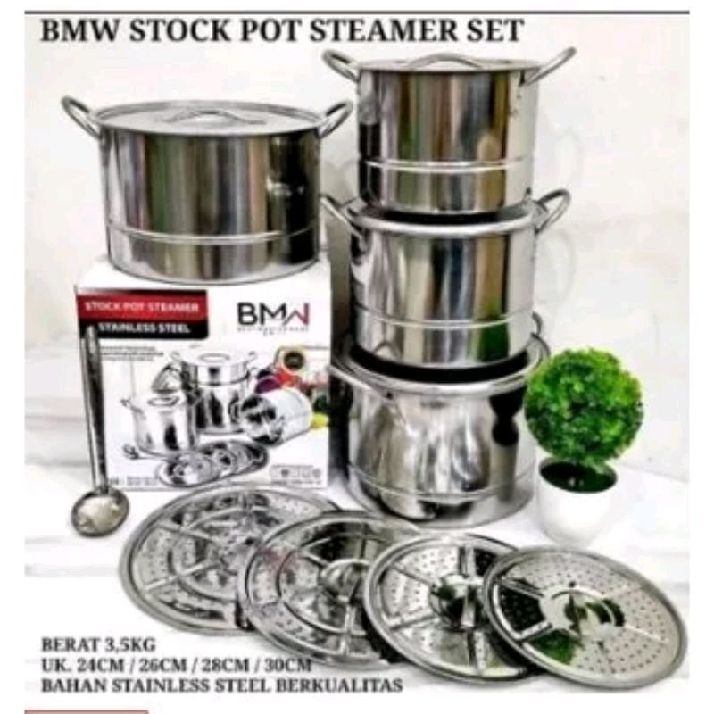 PANCI SET STEAMER, PANCI STOCKPOT STEAMER NAGAKO/ HA/BMW SET 13 PCS