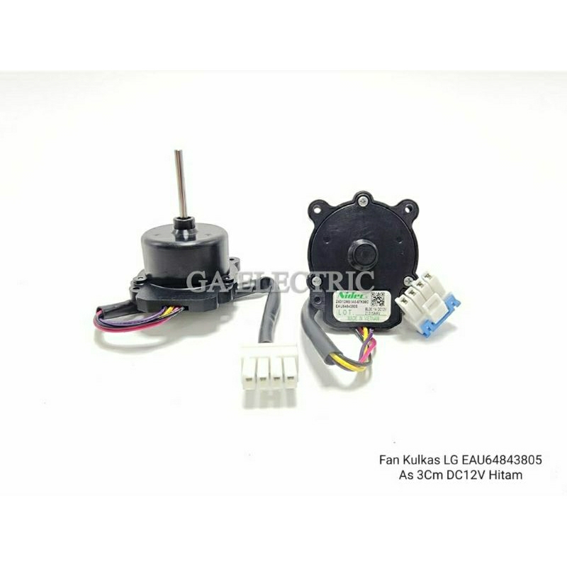 MOTOR FAN KULKAS LG EAU64843805 DC12V AS 3CM HITAM